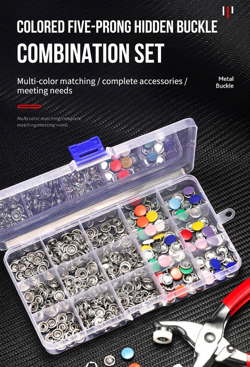 🔥Buy one get one free🔥5-Claw Metal Snap Buttons | Easy Press Kit for Clothes & DIY
