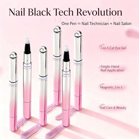Buy 1 Get 1 Free ✨ 2-in-1 Cat-Eye Nail Art Pen with Built-in Magnet 💅