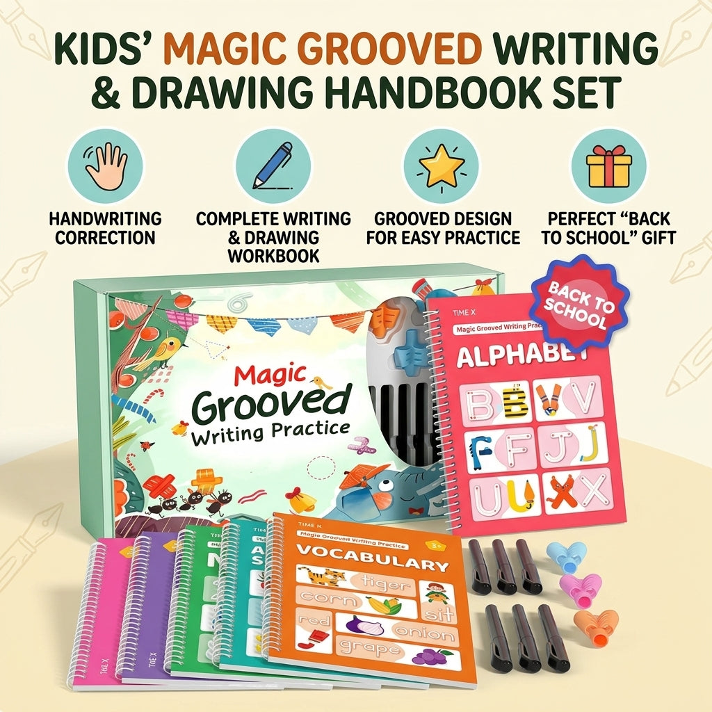🔥Limited-time 50% off-Magic Grooved Copybook Writing Practice Set