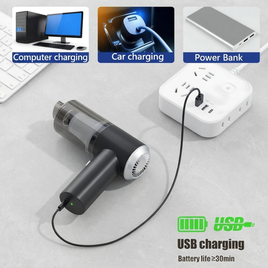 🧹🚗    3-in-1 Vacuum Cleaner – Powerful & Cordless
