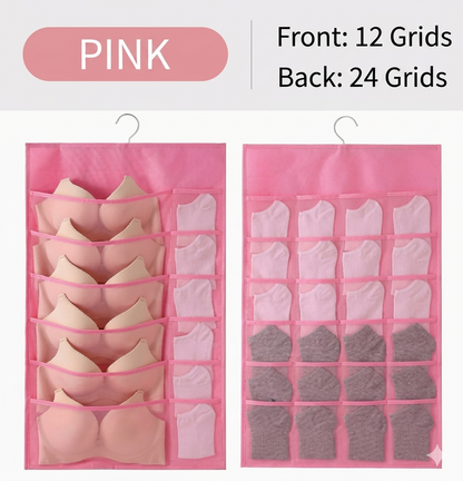 🔥Hot Sale🔥 Double-Sided Hanging Storage Bag | 36 Grids Dustproof Lingerie Organizer