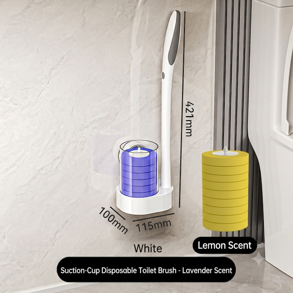 🔥50% OFF Suction Wall Disposable Toilet Brush – 360° No Dead Corner Sanitary Bathroom Cleaner