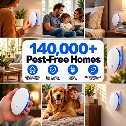 Ultrasonic Pest Repeller - Banish 14+ Pests for Good