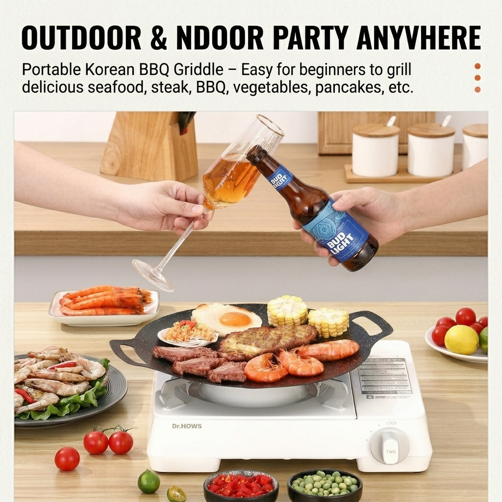 🔥🍖 Barbecue Grill Pan for Home & Outdoor Camping