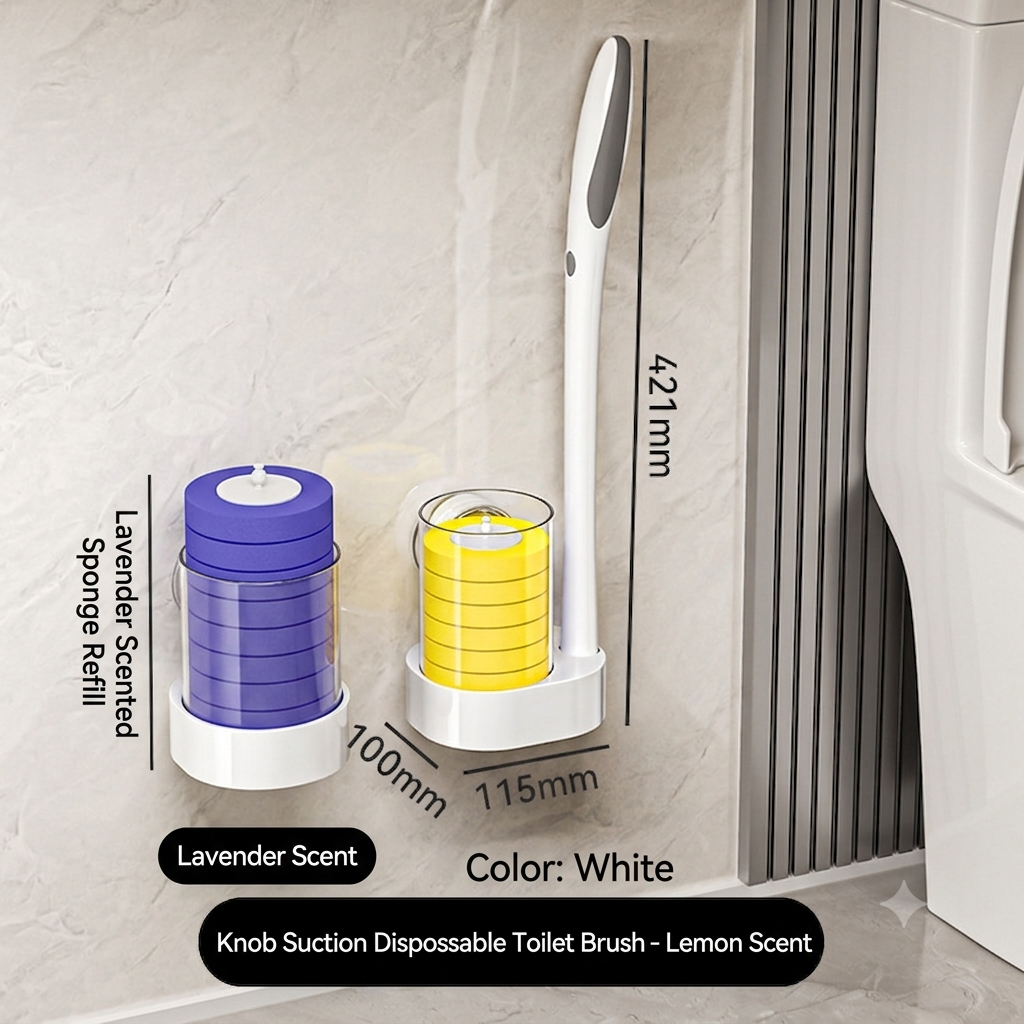 🔥50% OFF Suction Wall Disposable Toilet Brush – 360° No Dead Corner Sanitary Bathroom Cleaner