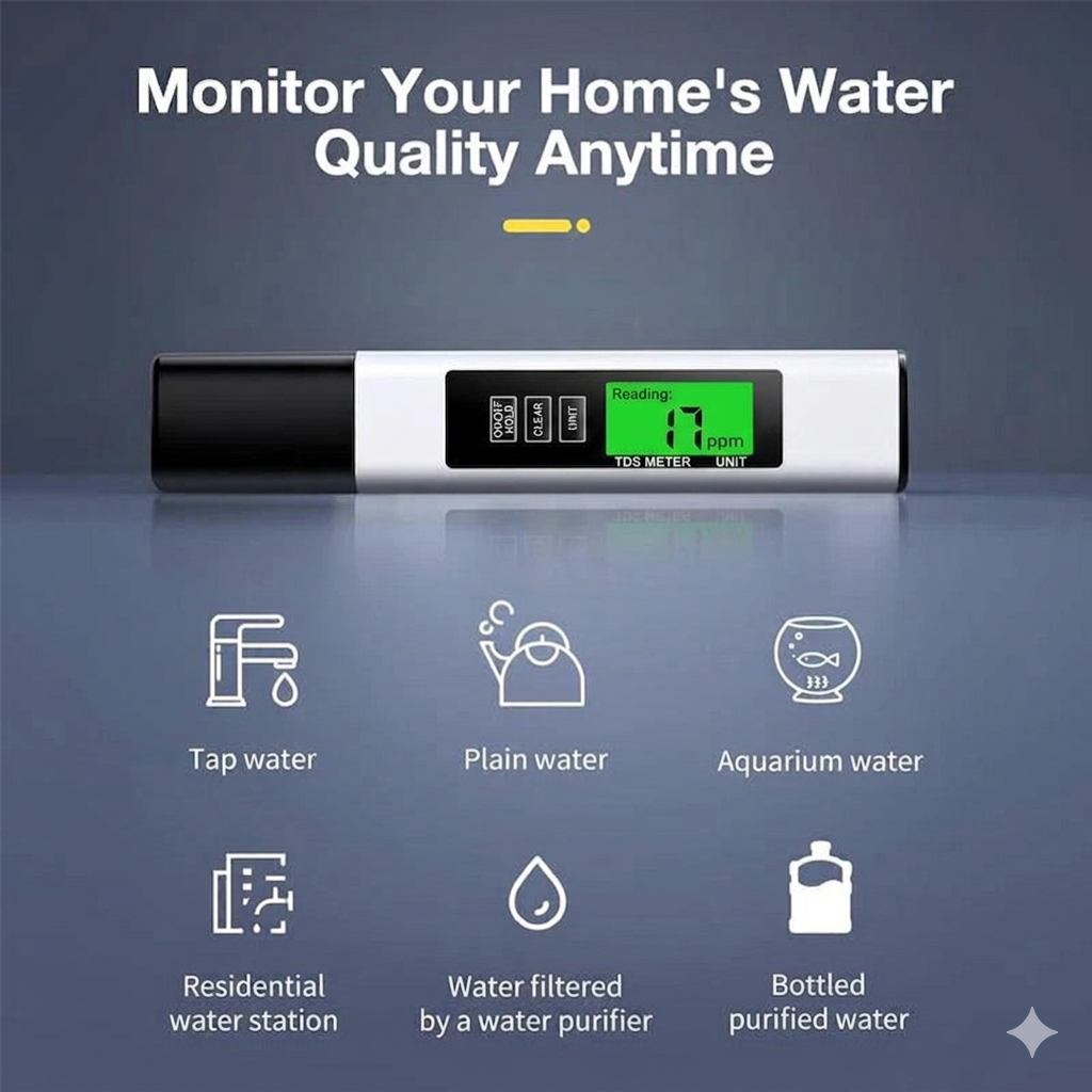 3-in-1 Digital Water Quality Tester Pen - Accurate TDS EC Temperature Detector for Drinking Water, Aquarium, Travel & Home Use