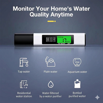 3-in-1 Digital Water Quality Tester Pen - Accurate TDS EC Temperature Detector for Drinking Water, Aquarium, Travel & Home Use