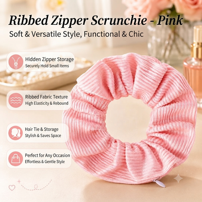 ✨Sparkly Rhinestone Hair Scrunchie With Hidden Zipper Pocket