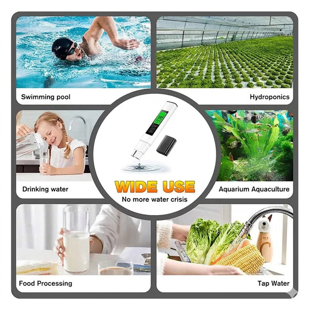 3-in-1 Digital Water Quality Tester Pen - Accurate TDS EC Temperature Detector for Drinking Water, Aquarium, Travel & Home Use