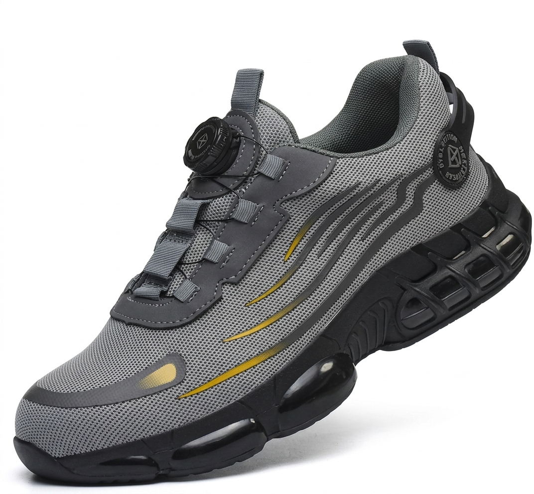 Steel Toe & Puncture-Proof Wide Toe Work Shoes, Non-blister Comfortable Safety Boots