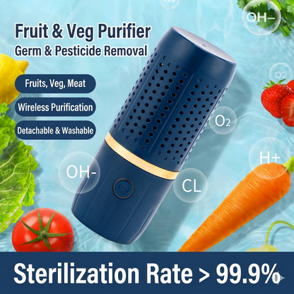 🍓 Deep Clean Fruits & Veggies | Rechargeable Food Purification Capsule