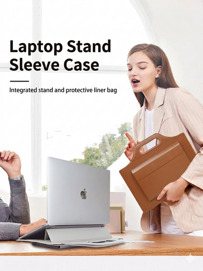 Laptop & Tablet Bag with Built-In Adjustable Stand, Portable Protective Notebook Sleeve for Daily Work Travel