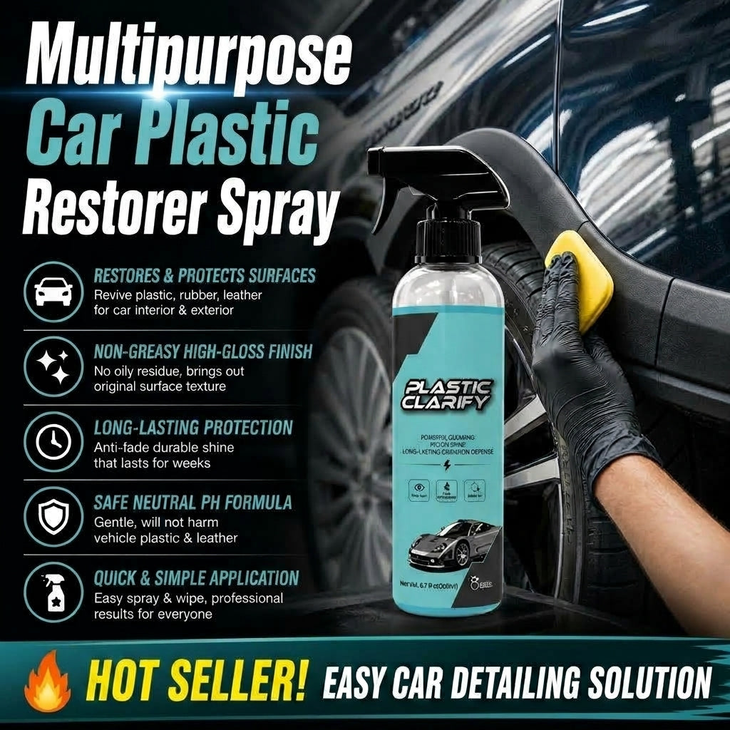 🔥Multipurpose Efficient Car Plastic Restorer Spray