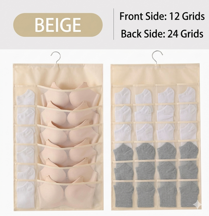 🔥Hot Sale🔥 Double-Sided Hanging Storage Bag | 36 Grids Dustproof Lingerie Organizer