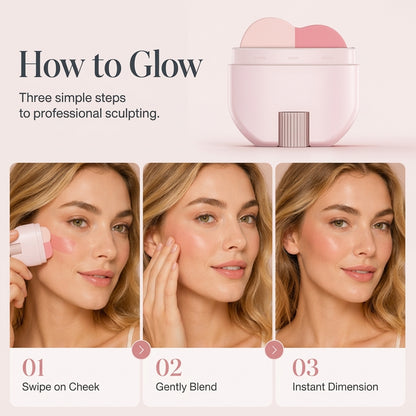 🌸Buy 2 Get 1 Free - 2-in-1 Blush & Highlighter Stick - Instantly Sculpt Your Cheekbones For A Professional-Looking Glow.