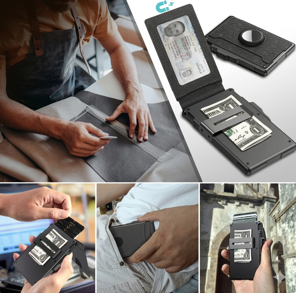 🔥RFID Anti Skimming | Ultra Slim Metal Card Wallet for Men