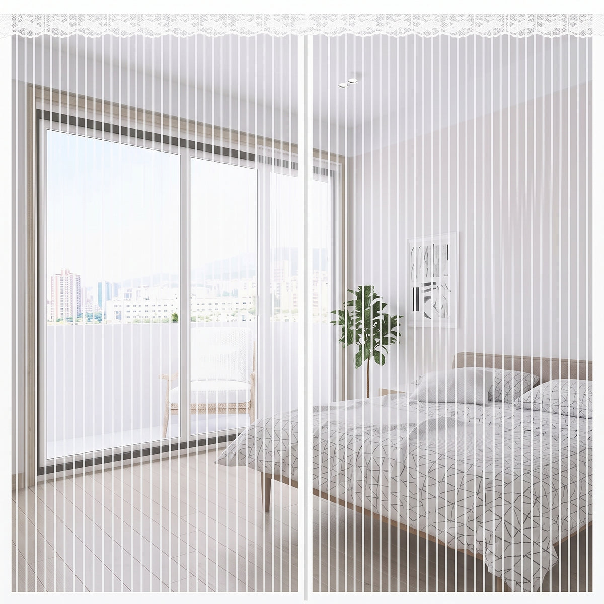 💥50% OFF🦟Drill-free magnetic mesh screen door (mosquito curtain)