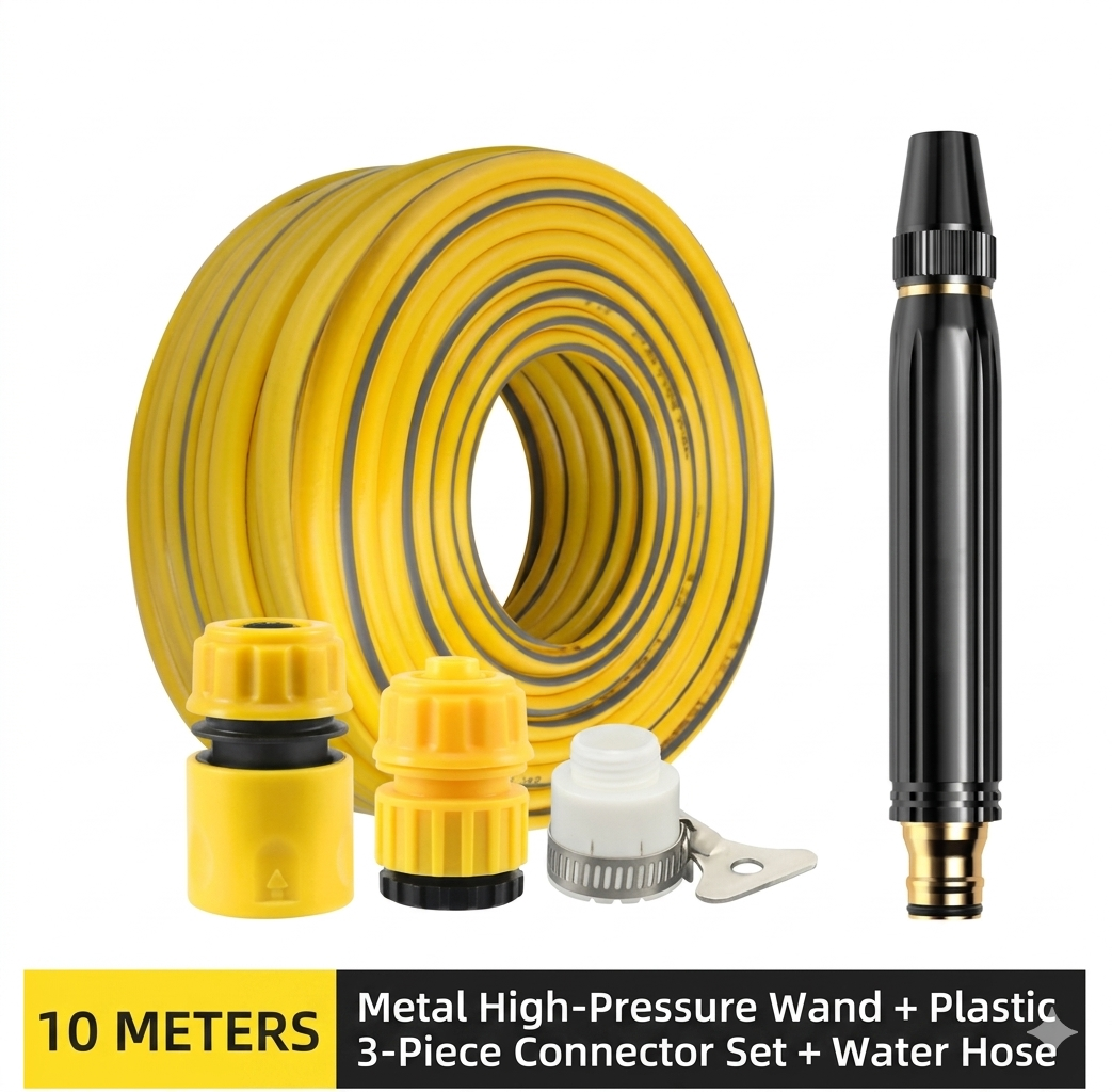 ⏰🔥Limited-time 50% off! 🚗 High-Pressure Car Wash Nozzle Set with Hose – Powerful, easy to use, save money at home! 💦✨