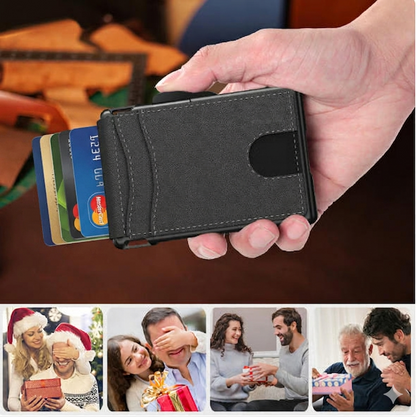 🔥RFID Anti Skimming | Ultra Slim Metal Card Wallet for Men