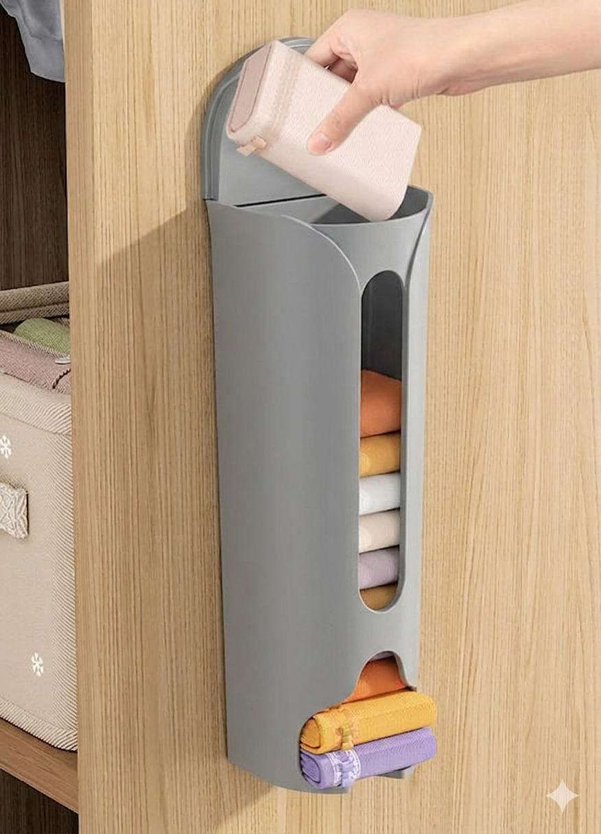 Wall Mounted Pull-Out Underwear and Socks Storage Box