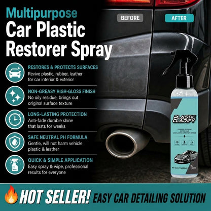 🔥Multipurpose Efficient Car Plastic Restorer Spray