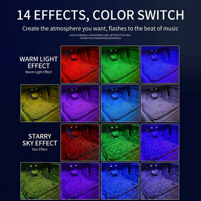 💥50% OFF 🚗💡Multicolor Sound-Activated Car Interior Ambient Lights