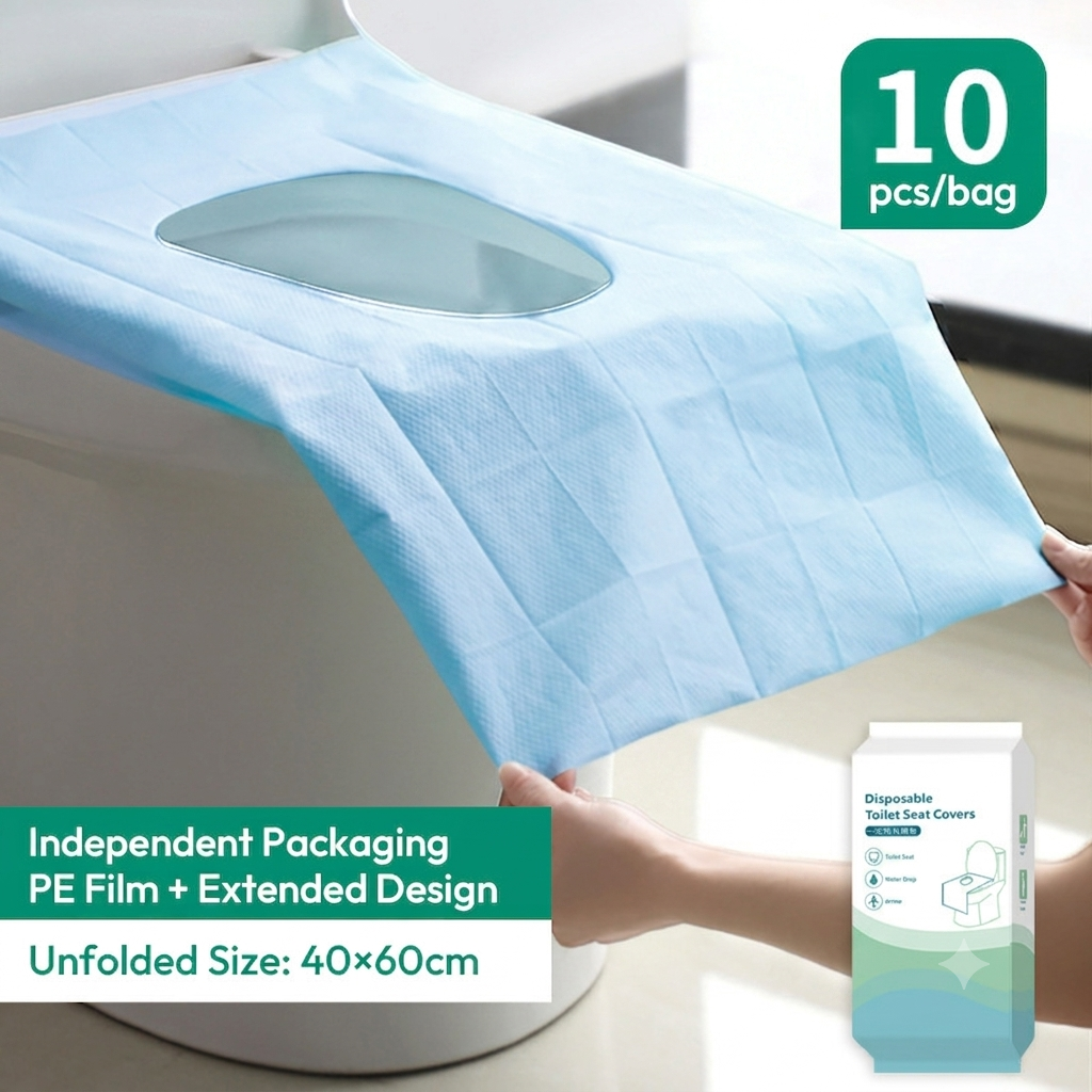 🧻Disposable Waterproof Toilet Seat Covers – Stay Clean, Comfortable & Protected Anywhere