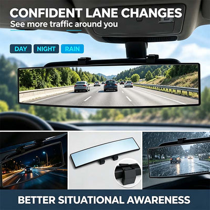 💥Buy 1, Get 1 Free 🚗HD Convex Panoramic Rearview Mirror, Clip-On Car Interior Mirror ☀️