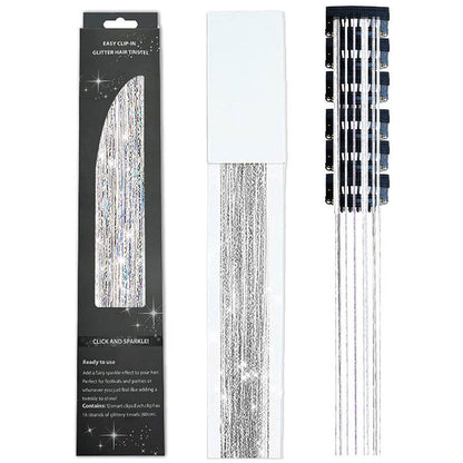 🔥Last Day50%OFF ✨Clip-in Tinsel Hair Extensions (12 tablets) box