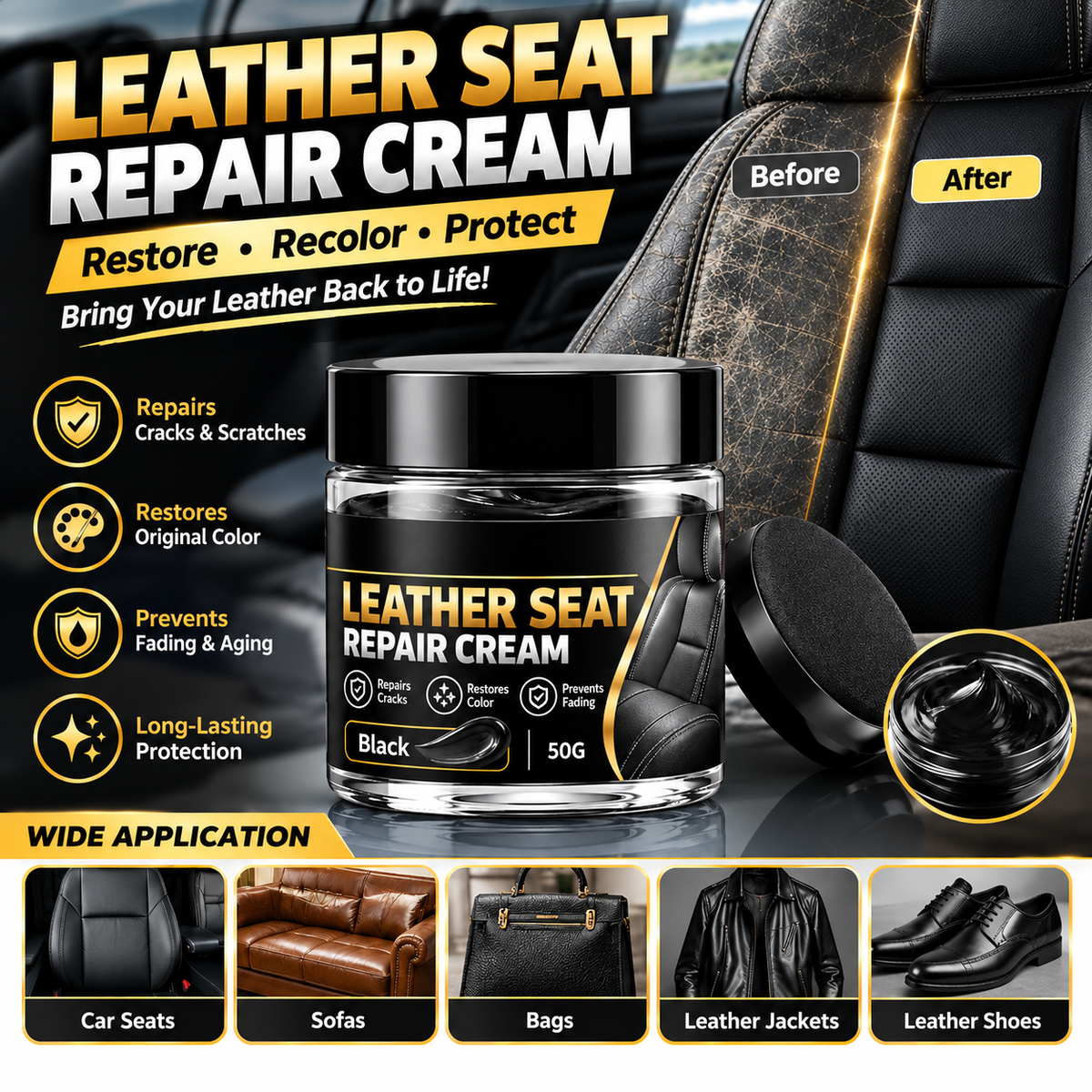 🛡️Buy 1 Get 1 Free – Leather Repair Paste For Recoloring And Restoration.