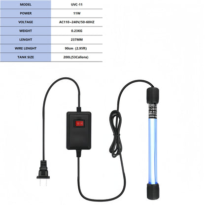 💧 Submersible UV Sterilizer Lamp Eliminates Green Water & Keeps Aquarium Crystal Clear