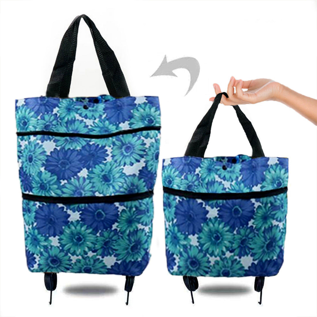 🔥 Limited Time 50% OFF 🛒 2-in-1 Foldable Grocery Bag & Rolling Cart