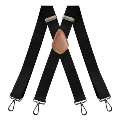 🎁Genuine Leather Suspenders, Heavy Duty Adjustable Real Leather Suspenders, Fashion Accessory Gift For Men