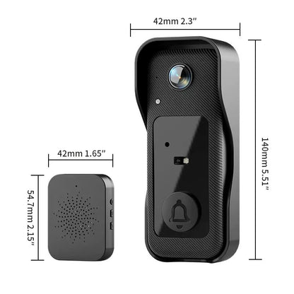 🔥Tired of Porch Pirates Stealing Your Packages? 4.3" Screen Wireless Video Doorbell with HD Infrared Night Vision & Two-Way Intercom