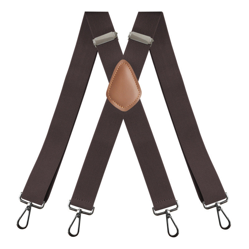 🎁Genuine Leather Suspenders, Heavy Duty Adjustable Real Leather Suspenders, Fashion Accessory Gift For Men