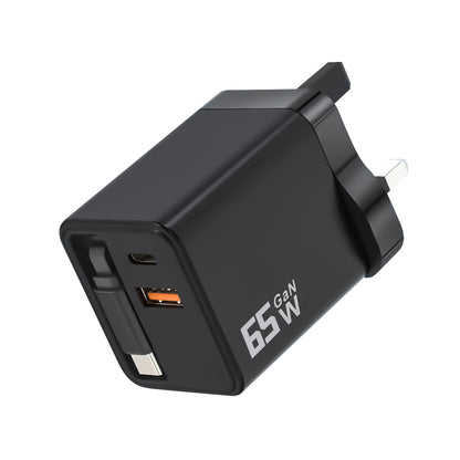 ⚡65W 3-in-1 Fast Charger with Retractable Cable – Charge Your Phone, Tablet & Laptop at the Same Time