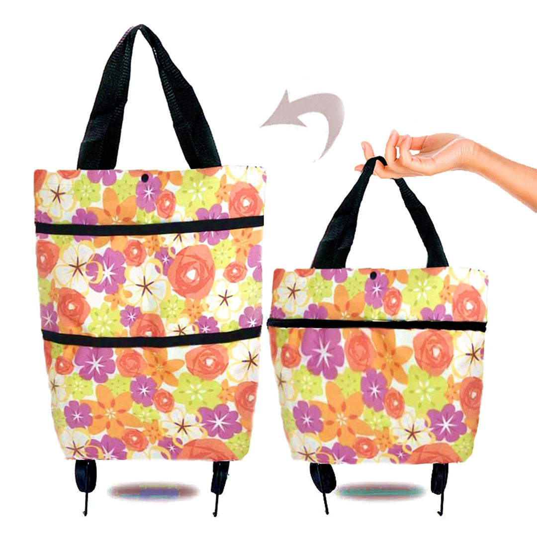 🔥 Limited Time 50% OFF 🛒 2-in-1 Foldable Grocery Bag & Rolling Cart