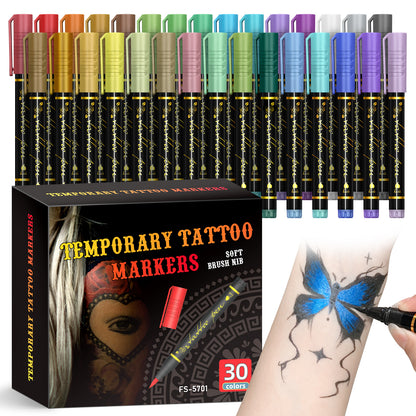 🔥2026 New Temporary Tattoo Marker Set Skin Paint Pen