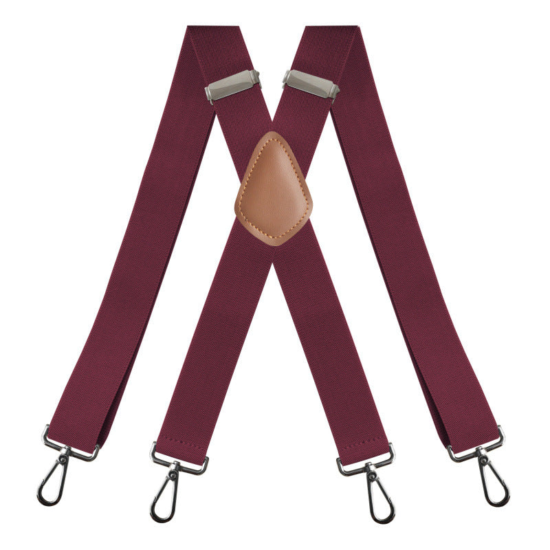 🎁Genuine Leather Suspenders, Heavy Duty Adjustable Real Leather Suspenders, Fashion Accessory Gift For Men