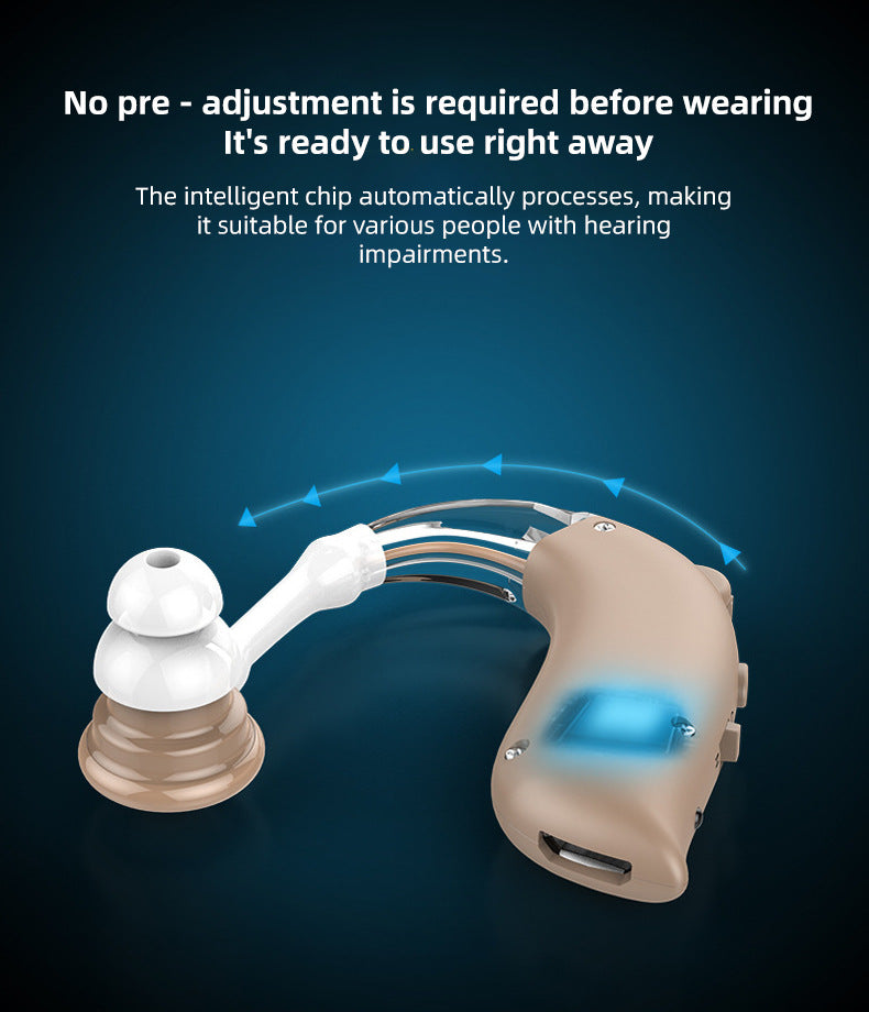 🔥Rechargeable BTE Hearing Aid｜Crystal Clear Sound for Elderly & Hearing Impaired