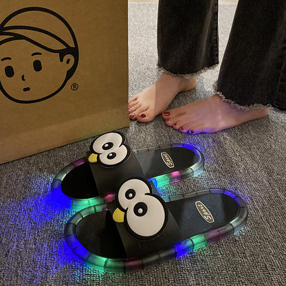 👣👣50% OFF Cute Cartoon Light Up Slippers – Built-in LED Lights Light Up Your Night Walks