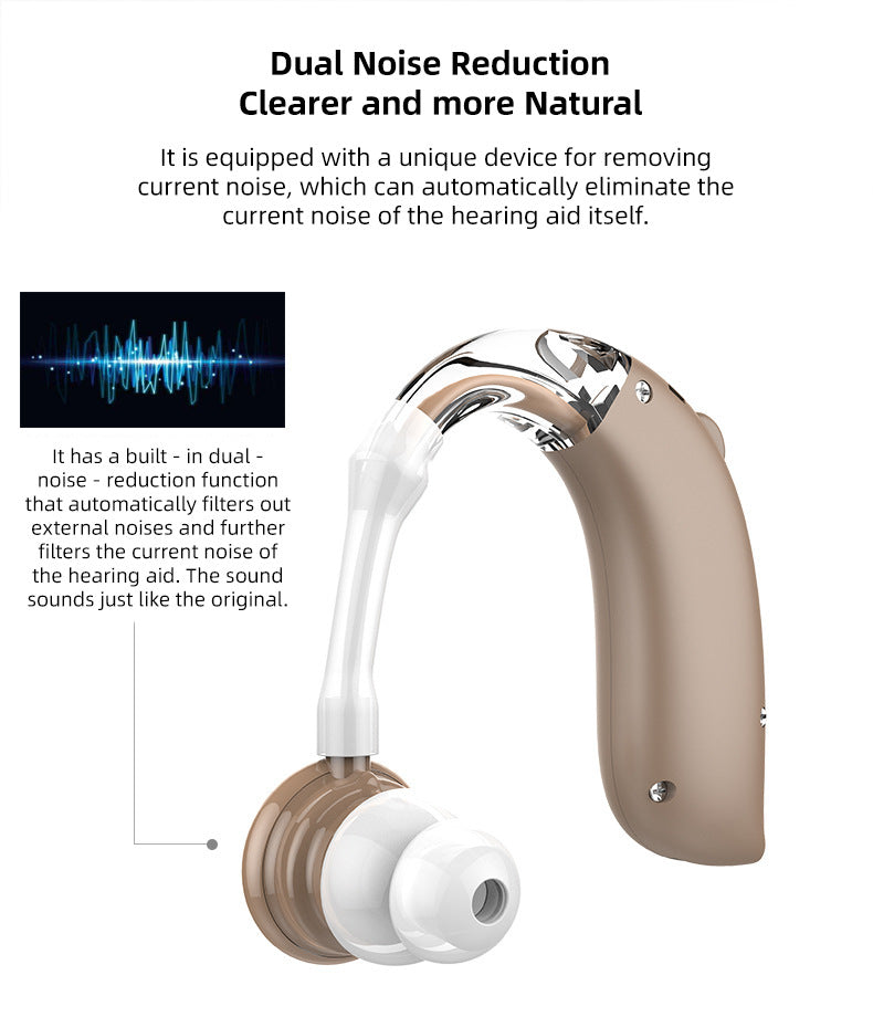 🔥Rechargeable BTE Hearing Aid｜Crystal Clear Sound for Elderly & Hearing Impaired