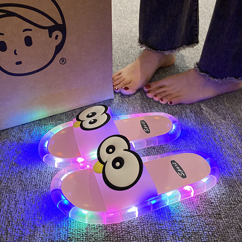 👣👣50% OFF Cute Cartoon Light Up Slippers – Built-in LED Lights Light Up Your Night Walks