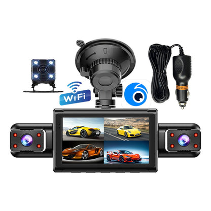 🚗High-Definition 4-Channel Dash Cam – 360° Coverage with No Blind Spots, 24-Hour Comprehensive Monitoring