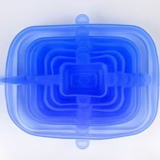 ❄️50% Discount，Buy one get one free!🥣 Reusable Silicone Food Storage Lids 6-Piece – Elastic Stretch Lids for Bowls, Fruit & Leftovers