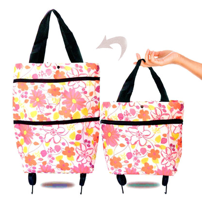 🔥 Limited Time 50% OFF 🛒 2-in-1 Foldable Grocery Bag & Rolling Cart