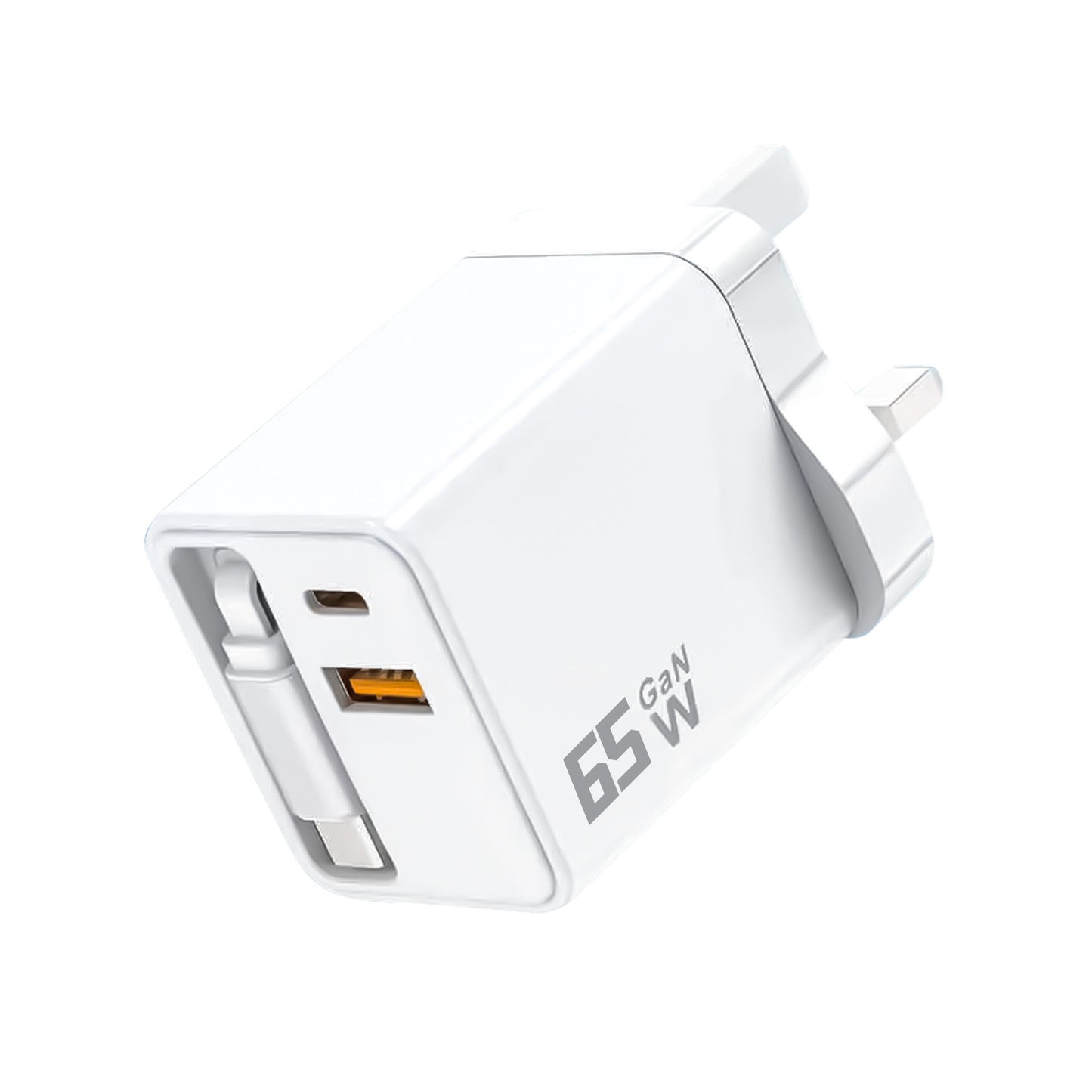 ⚡65W 3-in-1 Fast Charger with Retractable Cable – Charge Your Phone, Tablet & Laptop at the Same Time