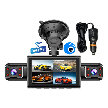 🚗High-Definition 4-Channel Dash Cam – 360° Coverage with No Blind Spots, 24-Hour Comprehensive Monitoring