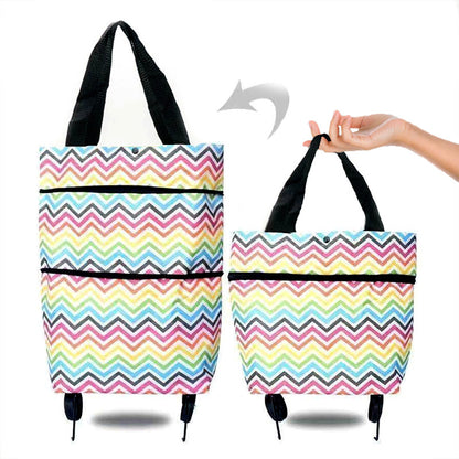 🔥 Limited Time 50% OFF 🛒 2-in-1 Foldable Grocery Bag & Rolling Cart