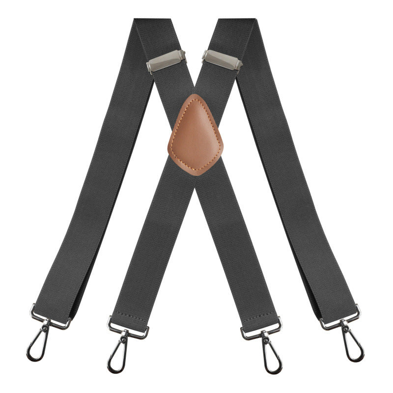 🎁Genuine Leather Suspenders, Heavy Duty Adjustable Real Leather Suspenders, Fashion Accessory Gift For Men